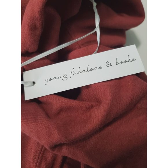 Young Fabulous & Broke Zippered Asymmetrical Hem Turtle Neck Sweater Dress Sz M - Picture 11 of 12